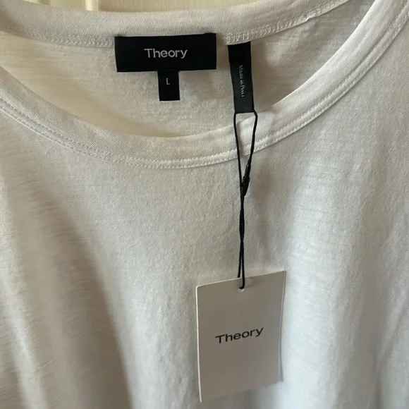 Theory White Short Sleeve Tee - Picture 4 of 6